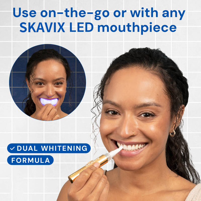 💖Extra-Strength Teeth Whitening Serum Pen + Dual-Peroxide Formula & Xylitol