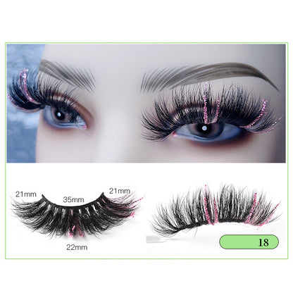 Christmas Lashes 8D Glitter Colored False Eyelashes