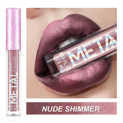 2023 Glitter Metallic Liquid Lipstick Waterproof