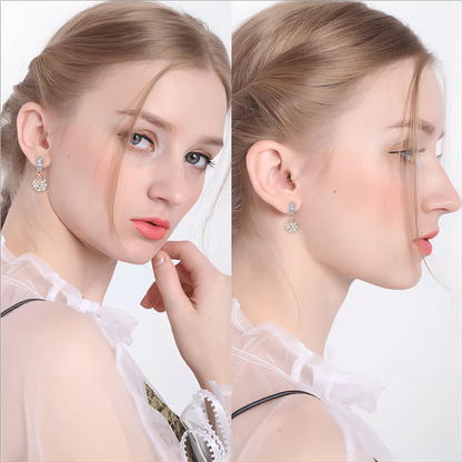 Zircon lymph germanium earrings（Limited Time Discount 🔥 Last Day)