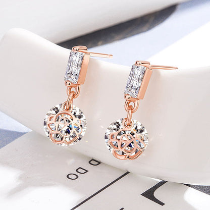Zircon lymph germanium earrings（Limited Time Discount 🔥 Last Day)