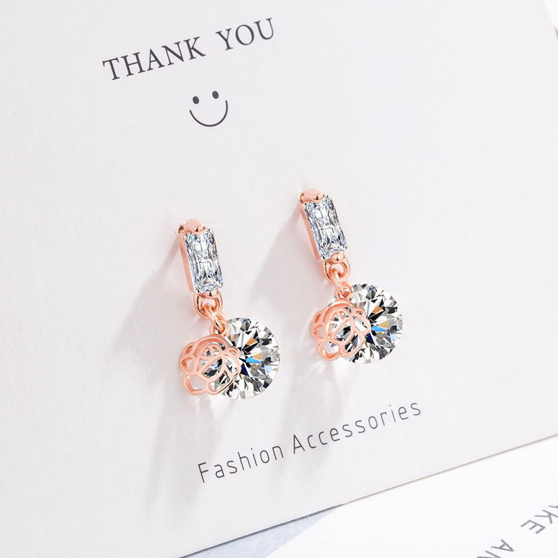 Zircon lymph germanium earrings（Limited Time Discount 🔥 Last Day)