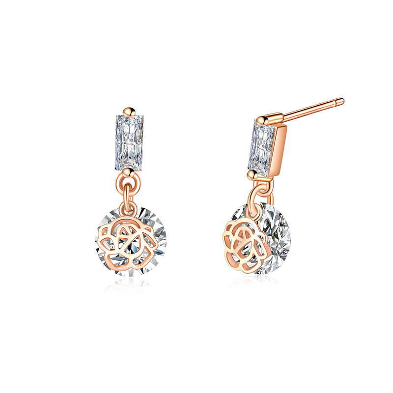 Zircon lymph germanium earrings（Limited Time Discount 🔥 Last Day)