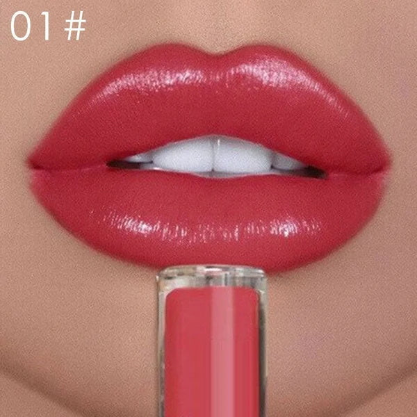 12 Colors Creamy Nude Pink Creme Long Lasting Liquid Lipsticka?¡§