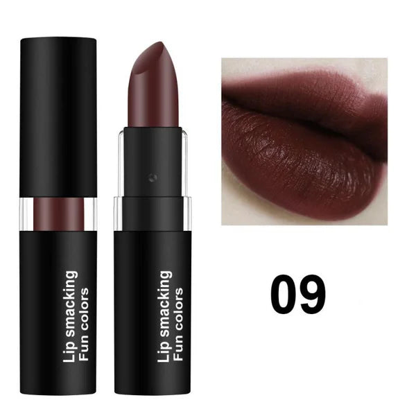 12 Colors Matte Lipstick Lip Gloss Cosmetic For Makeup Long Lasting Moisture Make Up Waterproof Lipstick Lips