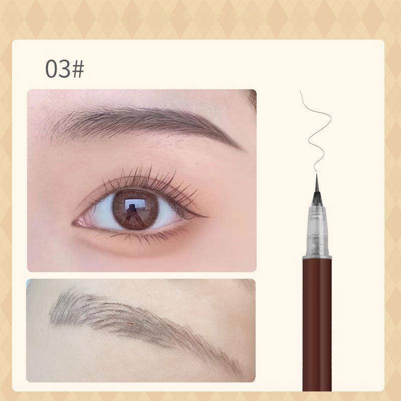 New 3/1Pc Waterproof Liquid Eyebrow Easy To Color Sweat-proof Eyebrow Pen 0.01MM