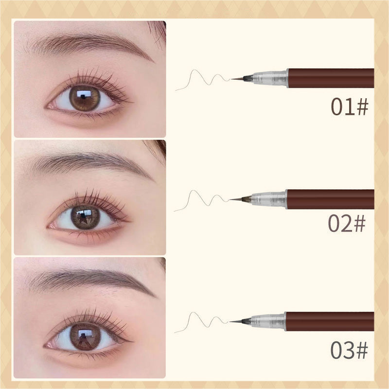 New 3/1Pc Waterproof Liquid Eyebrow Easy To Color Sweat-proof Eyebrow Pen 0.01MM