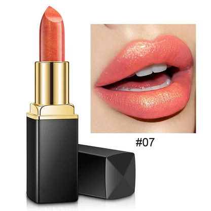 Waterproof Nude Glitter Lipstick 9 Colors