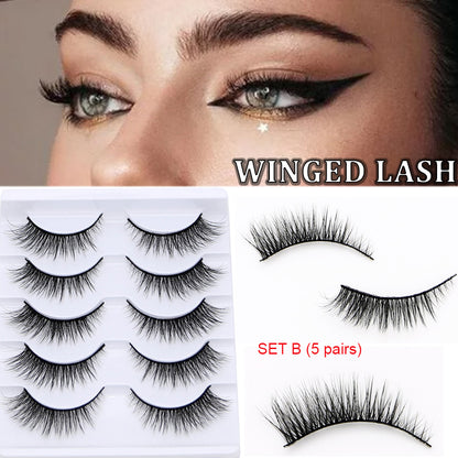 3D Curl Winged End Eye Elongated false Lashes