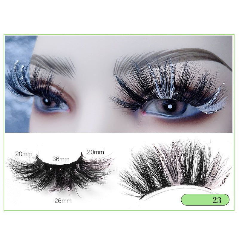 Christmas Lashes 8D Glitter Colored False Eyelashes