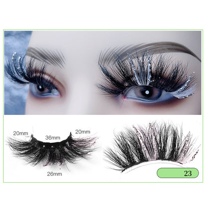 Christmas Lashes 8D Glitter Colored False Eyelashes