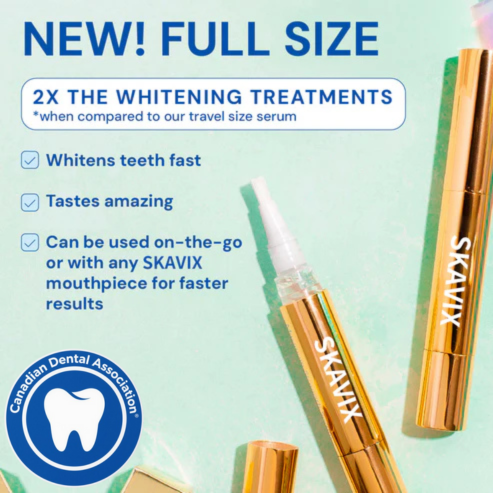 Extra-Strength Teeth Whitening Serum Pen + Dual-Peroxide Formula & Xylitol