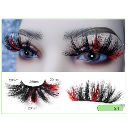 Christmas Lashes 8D Glitter Colored False Eyelashes