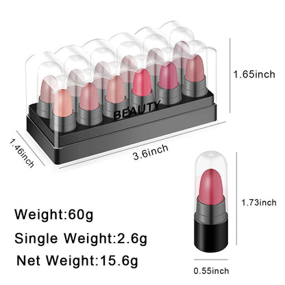 12Pcs Lipstick Mini Matte Lipstick Sets