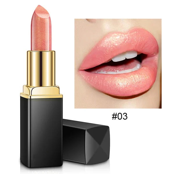 Waterproof Nude Glitter Lipstick 9 Colors