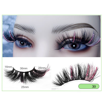 Christmas Lashes 8D Glitter Colored False Eyelashes