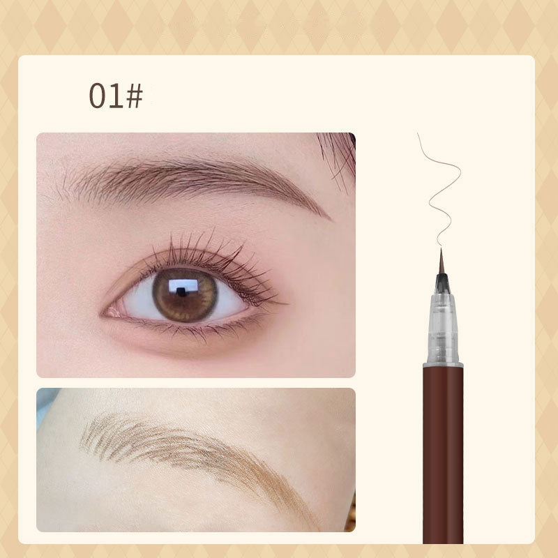 New 3/1Pc Waterproof Liquid Eyebrow Easy To Color Sweat-proof Eyebrow Pen 0.01MM
