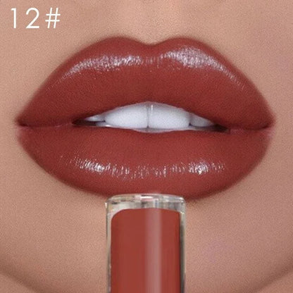 12 Colors Creamy Nude Pink Creme Long Lasting Liquid Lipsticka?¡§