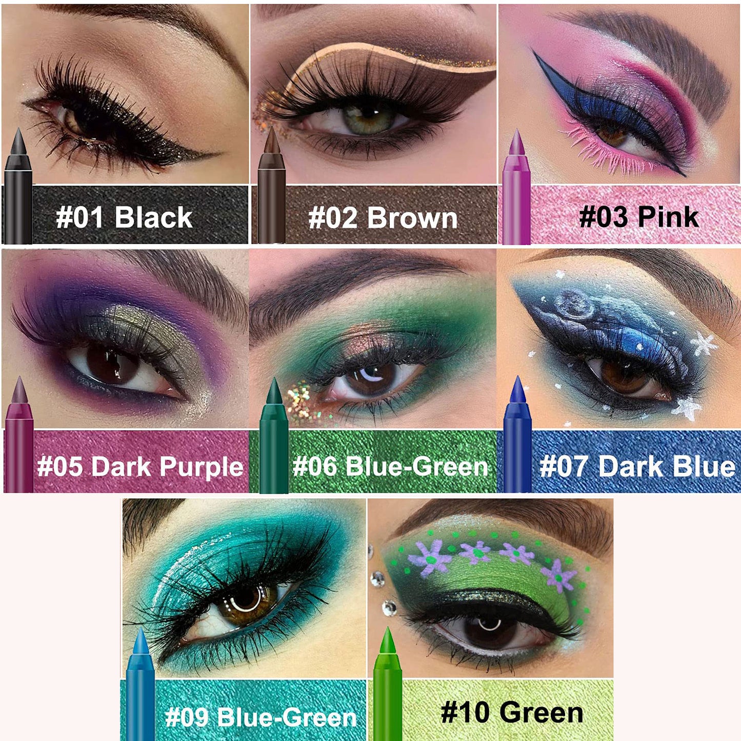 Long Lasting Waterproof Eyeliner Pencil Fashion Eye Makeup Cosmetics