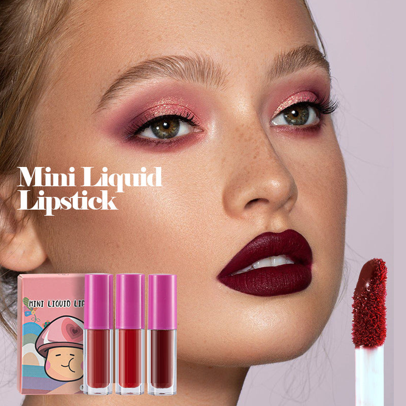 3Pcs Matte Liquid Lipstick Long Lasting Waterproof Velvet Lip Gloss Set