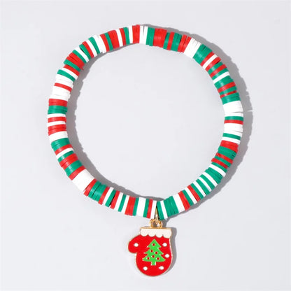 Christmas polymer clay pendant bracelet party New Year holiday accessories（SMGT-GLP-1）