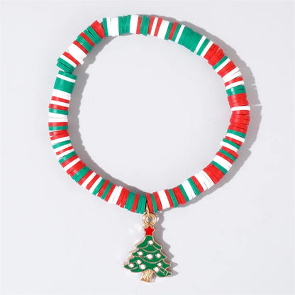 Christmas polymer clay pendant bracelet party New Year holiday accessories（SMGT-GLP-1）