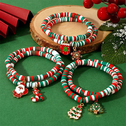 Christmas polymer clay pendant bracelet party New Year holiday accessories（SMGT-GLP-1）